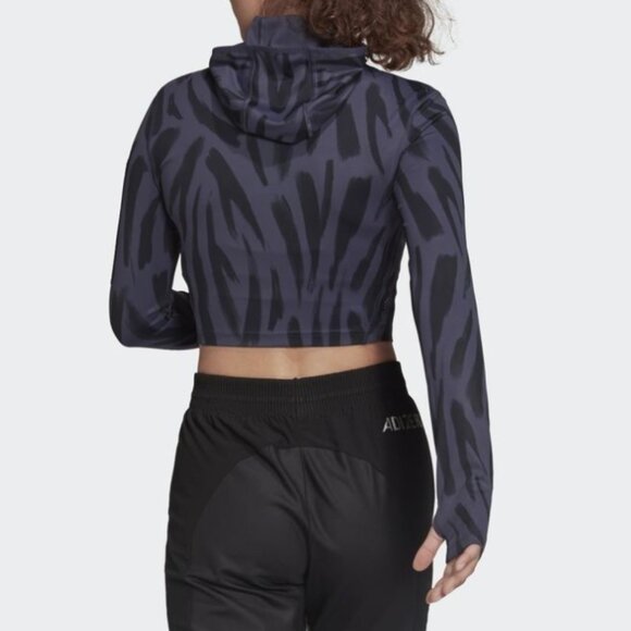 Adidas Run Icon Allover Print Long Sleeve Running Top - Picture 6 of 6